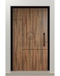 PIVOT WOODLINE 1 - aluminum pivot door with Walnut High Pressure Laminate
