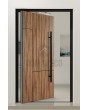 PIVOT WOODLINE 1 - aluminum pivot door with Walnut High Pressure Laminate