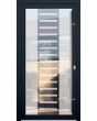 LIM Glass S6 - aluminium single sand door with transparent decor