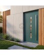 Green aluminum security front door