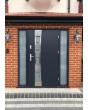 Fargo door with left and right sidelights - aluminum exterior door