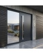 Anthracite aluminum front door with left sidelight 