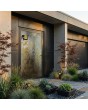 Anthracite modern aluminum door with fusing glass