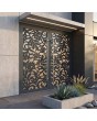Anthracite double glass aluminum door with decorative panel