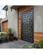 Dark anthracite glass front aluminum door with decorative panel