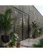 Double glass aluminium door with decorative panel