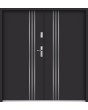Sta Gama Double - luxury steel double doors with decorative stripes