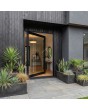Fully glazed aluminum pivot front door