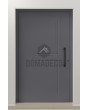 Solid aluminum pivot front door