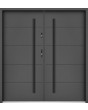 Sta Henson Double - contemporary steel double front door with ribs