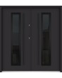 Sta Hevelius Double Noir - metal double door with black frame arround glass