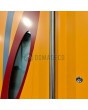 LIM INLAY  - Aluminum main door door with colourful ovals