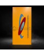 Yellow aluminum main door door with colourful ovals