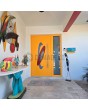 Yelllow LIM Inlay hinged door with right sidelight 