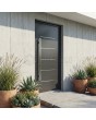 Anthracite modern aluminum front door