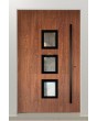 PIVOT Izobar - aluminum single pivot door with five windows