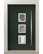 PIVOT Izobar - aluminum single pivot door with five windows