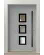 PIVOT Izobar - aluminum single pivot door with five windows
