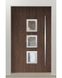 PIVOT Izobar - aluminum single pivot door with five windows