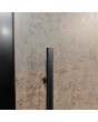 LIM V53 - rust aluminum entry door covered with corten sintered quartz