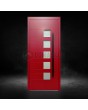 Red modern aluminum door for modern villas