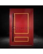 red classically styled traditional aluminum door