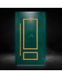 classically green styled traditional aluminum door