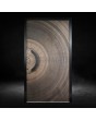 Entry hinged door with bronze texture of milled metal