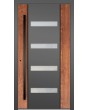LIM V09 - aluminum entry door with wooden decor