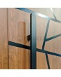 LIM W360 double - solid double aluminium door with stripes