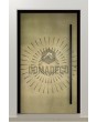LIM M12 -  front door with gold texture of milled metal