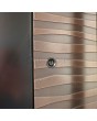 PIVOT M16 - aluminum front entry hinged door with texture of milled metal