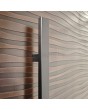 PIVOT M16 - aluminum front entry hinged door with texture of milled metal