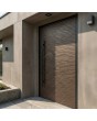 PIVOT M16 - aluminum front entry hinged door with texture of milled metal