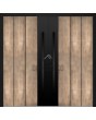 LIM M19 double - Aluminum front double door with nickel gold texture of milled metal