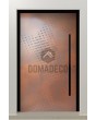 PIVOT M17 - aluminum pivot entry door with copper texture of milled metal