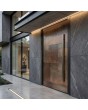 Aluminum hinged door with squareds in liquid metal