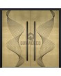 LIM M26 double - aluminum hinged double door with yellow brass texture of milled metal