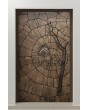 PIVOT M30 - aluminum pivot door with brown texture of milled metal