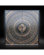 brown liquid metal double hinged aluminum door