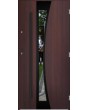 Sta Gemini noir - stainless steel front door with black frame arround glass