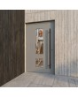 Grey exclusive modern aluminum door with unique design
