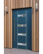LIM 09E - aluminum single modern entry door