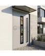 white high-end modern aluminum front door