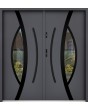 Sta Pegasus Double Noir - high-quality exterior steel double door with black frame arround glass