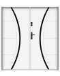 Sta Phoenix Double noir - High Quality double metal Entry Door with black decor