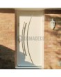 White  modern hurricane impact steel front door