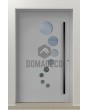 LIM 12E - modern aluminum front door with circles glass