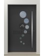 LIM 12E - modern aluminum front door with circles glass