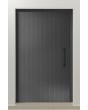 PIVOT V62 - aluminum pivot entry door with vertical milling